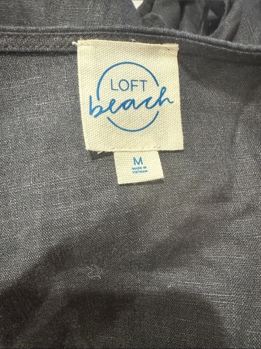Loft Beach 100% Linen Cover Up Top Size Medium